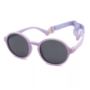 Flexible Round Shape Polarized Sunglasses for Baby Kids with Strap OEM Custom Children Sunglass Kid Sun Glasses