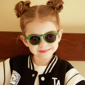 Flexible Silicone Polarized UV400 Round Cute Kids Baby Sunglasses