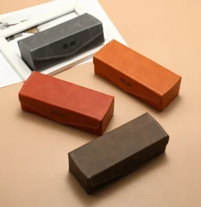 Flip-Top Square Glasses Case Retro Storage Box Multi-color Magnetic
