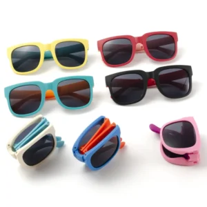Foldable Children’s Sunglasses UV Protection Kids’ Sun Protection Glasses Fashionable Baby Sunglasses