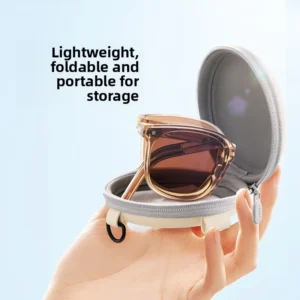 Foldable Square Full Frame Women’s Sunglasses UV400 Sun Protection Summer High-End Fashion Eyewear