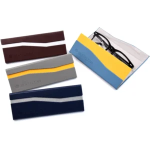 Foldable Triangle Sunglasses Packaging Case Folding Eyeglass Case Box Leather