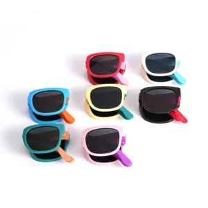 Foldable Unisex Children’s Polarized Sunglasses With UV Protection Fashion Baby Sun Protection Glasses