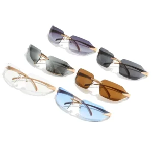 Frameless Metal Legs Custom Luxury Sunglasses for Men and Women