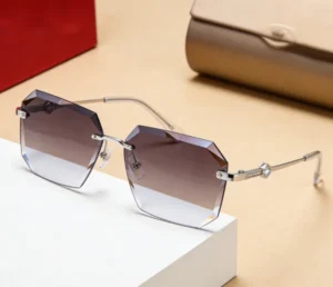 Frameless White Black Custom Retro Men Women OEM&ODM Vintage Acetate Fashion TAC UV400 Sunglasses Unisex