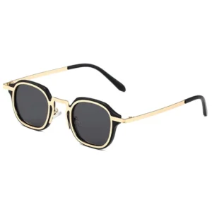 Fresh Square Frame Metal Pc Mixed Sunglasses Uv400 Lenses Fashionable Punk Inspired Style Men Women