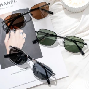 Full Titanium Sunglasses Men Women Ultra Lightweight UV400 Protection Polarized Lens Driving Fishing Outdoor Sunglasses
