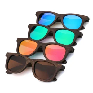 Fun Kid Friendly Designs Polarized Bamboo Wooden Child Sunglasses Casual Design for Airport Daily Accessory