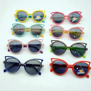 Funny & Fashion Polarized Kids Sunglasses Cute Silicone Comfortable Sun Glasses for Children Outdoor Beach Sunshades