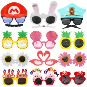 Funny Hawaiian Glasses Luau Party Sunglasses Tropical Fancy Dress Summer Beach Themed Party Supplies for Adult Kids