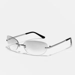 Futuristic Metal Sunglasses Women Men Y2K Retro Ins Style Hot Millennial UV400 Lenses Anti reflective Girl Fashion