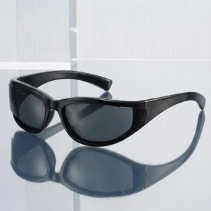 Futuristic Y2K Fashion Wrap Around Sunglasses for Men Women Trendy Cyberpunk Outdoor Sports Driving Hiking
