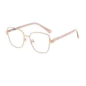 G5304 Women’s Cat Eye Glasses Frame Metal With Acetate Optical Frame Spring Hinge Eyeglasses Multiple Colors