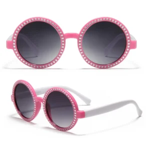 Girl Boys Cute Sunglasses Sun Flower Glasses for Kids Outdoor Children Round Frame Child Toddler Sunglasses