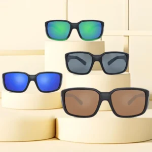 Glass Polarized Sunglasses Gradient Green TPEE Frame for Sports Fishing Driving Outdoor