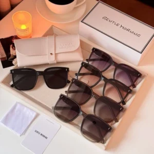 Gradient Square Full Frame Fashion Unisex Polarized Sunglasses UV400 Protection Multi Use Internet Celebrity Blogger Style