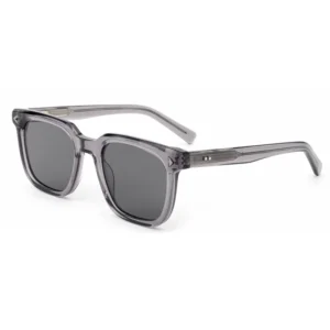 Gray Custom Square Acetate Sunglasses Polarized Protection Retro Design Unisex Eyewear Immediate Delivery