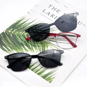 HIGO Eyewear Unisex Clip on Magnetic Eyeglasses Sunglasses Model 5636 Non-Polarized Lenses