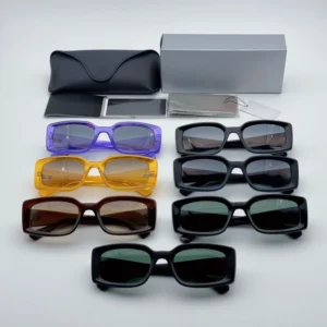 Half-Frame Metal Reflective Sunglasses Female Male Eyewear Classic Retro Rivet for Women