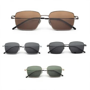 Half Titanium Material Frame Sun Glasses Square Frame Men Sunglasses Luxury Glasses