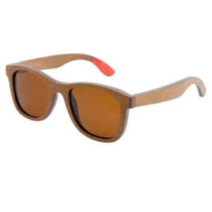 Handcrafted Brown Skateboard Wooden Sunglasses Polarized Durable Laser Engraved