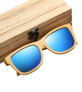 Handcrafted Natural Wood Bamboo Sunglasses Mens Handmade With Case