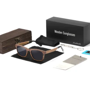 Handmade Eyewear Wood Frame Sunglasses Custom Logo Wooden Glasses
