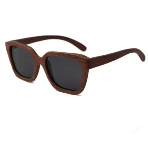 Handmade Square Big Walnut Wood Sunglasses Custom Brand UV 400 Protection Polarized High Wooden Glasses Shades