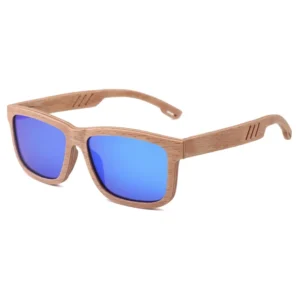 Handmade Square Layered Beech Wood Polarized Sunglasses for Men