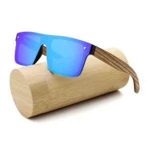 Handmade Wooden Polarized Sunglasses with Laser Engraved Logo Spring Hinge UV400 Protection Ultra Comfort Fit for Men and Women