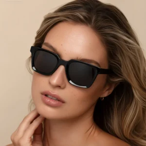 High End Fashion Design Unisex Square UV400 Polarized Light Weight Anti Radiation Acetate Sunglasses