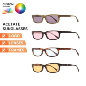 High End Fashion Trendy Shade Unisex Stylish Small Eye UV400 Polarized Acetate Light Weight Comfortable Full Rim Sunglasses