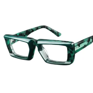 High End Men Occhiali Da Sole Black White Rectangle Thick Acetate Eyewear Trending Custom Sunglasses Nylon Lens