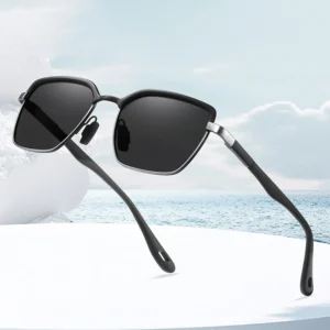 High End Mens Sunglasses Square Driving Aviation Metal Shades Polarized Men’s Sun Glasses