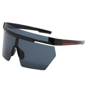 High End Trendy Large Frame PC Lenses UV400 Windproof Anti UV Cycling Sunglasses in 8 Colors Customizable Logo Men Women