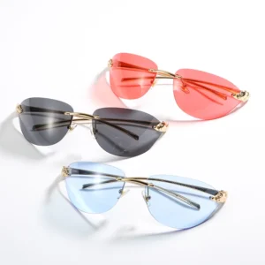 High Fashion Cat Eye Women’s Metal Frame UV400 Polarized Retro Vintage Clear Lightweight 27g PC Lenses QC Sunglasses