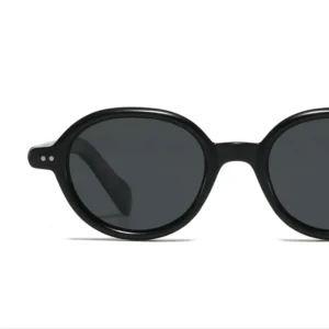High Quality Acetate Classic Round UV400 Comfortable Full Rim Sunglasses