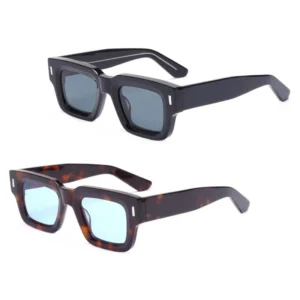 High Quality Acetate Sunglasses Custom LOGO and Color Popular Square Fashion Sunglasses for Men
