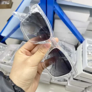 High Quality Acetate Women’s Fashion Retro Square Outdoor Sunscreen Polarized Sunglasses with Glass Lenses in Stock