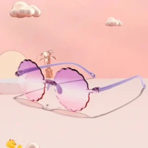 High Quality Children’s Sunglasses Rimless Candy Colors UV400 Optical Lenses for Casual Holiday and Party Wear