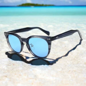 High Quality Custom Logo Ray Sunglasses Luxury Designer Acetate Frame Active Vintage Classic Look Polarized Sunglasses