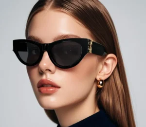 High Quality Custom Made Oval Tortoise Shell Sunglasses Elliptical Biodegradable Acetate Sunglasses Cat EyeLSM945