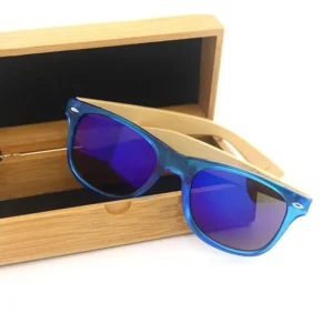 High Quality Eco Wooden Framer Fashion Retro Sunglasses UV400 Bamboo Sunglasses
