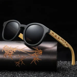 High Quality Eco friendly Polarized Bamboo Wooden Sunglasses UV400 Sun Shades for Men and Women Custom Logo Comfortable Fit