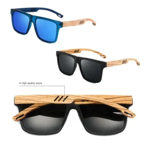 High Quality Eco-friendly Wood Sun Shades Custom Logo Polarized Bamboo Wooden Sunglasses Purple Red Blue