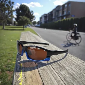 High Quality Fengbo Unisex UV400 Square Shield Sports Sunglasses Polarized Lens PC Tr90 Outdoor Hiking Goggles Logo Black Full