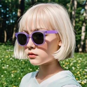 High Quality Folding Design Kids Sunglasses Colorful Square UV400 Protection Eyewear Custom Logo