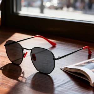 High Quality Gold Fashion Color Film UV400 Square Full Frame Unisex Slimming Beach & Party Use Polygonal Sunglasses