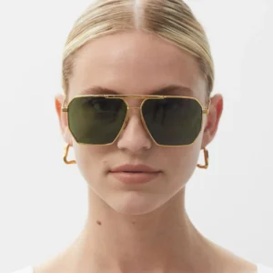 High Quality Luxury Retro Metal Frame Mens Outdoor Driving Sunshade Sun Glasses Double Bridge Designer Sunglasses Women