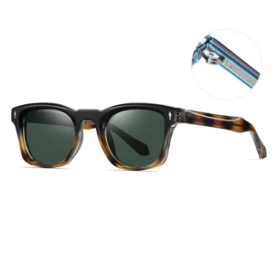 High Quality New Propionate Polarized Sunglasses Unisex UV Protection Export Retro Square Frame Sunglasses